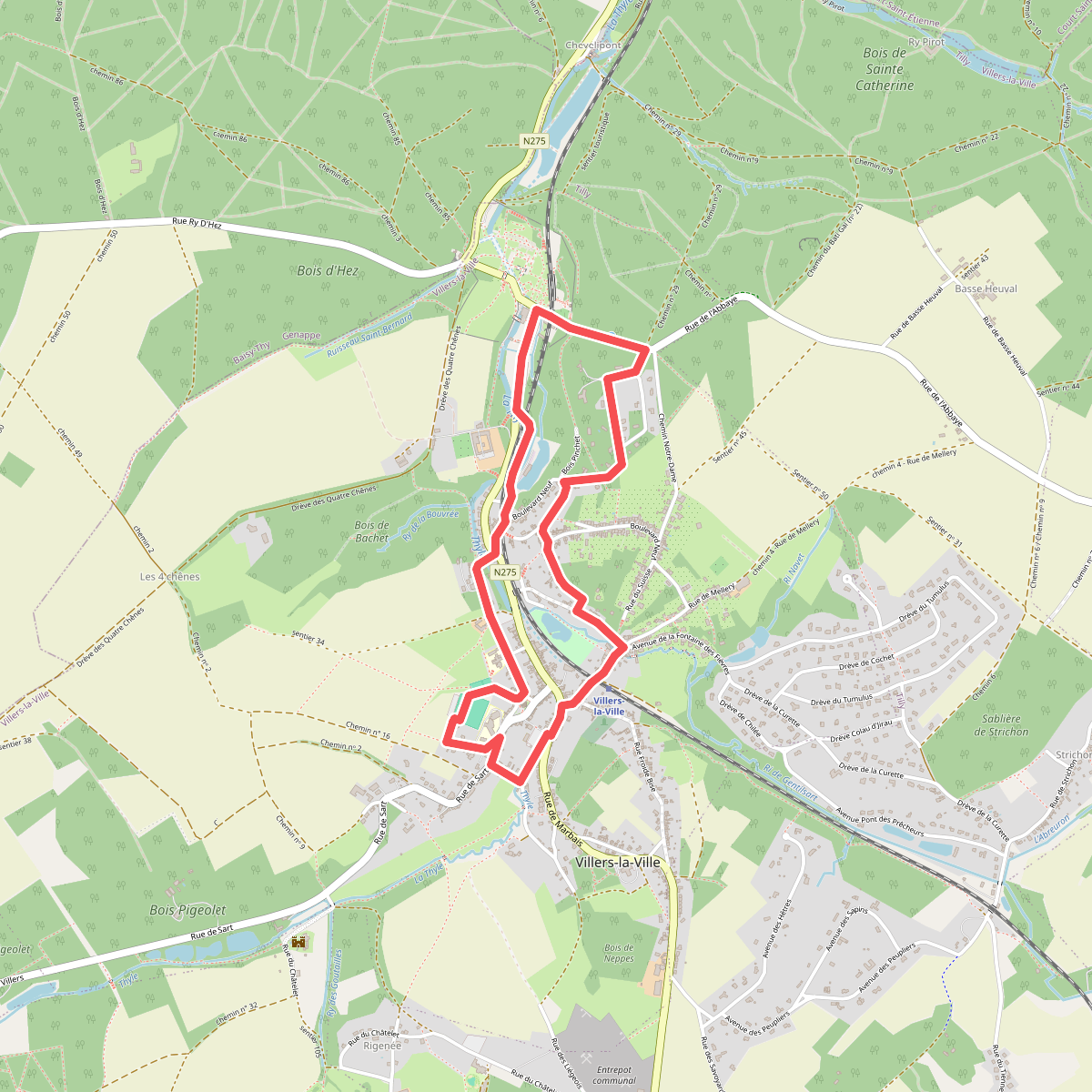 Villers par rues et chemins