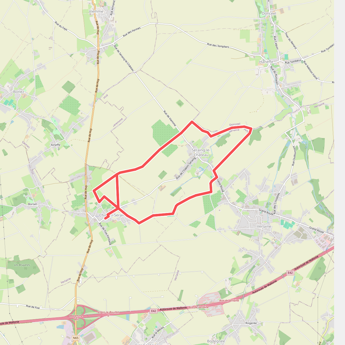 Circuit autour du château de Seraing-le-Château
