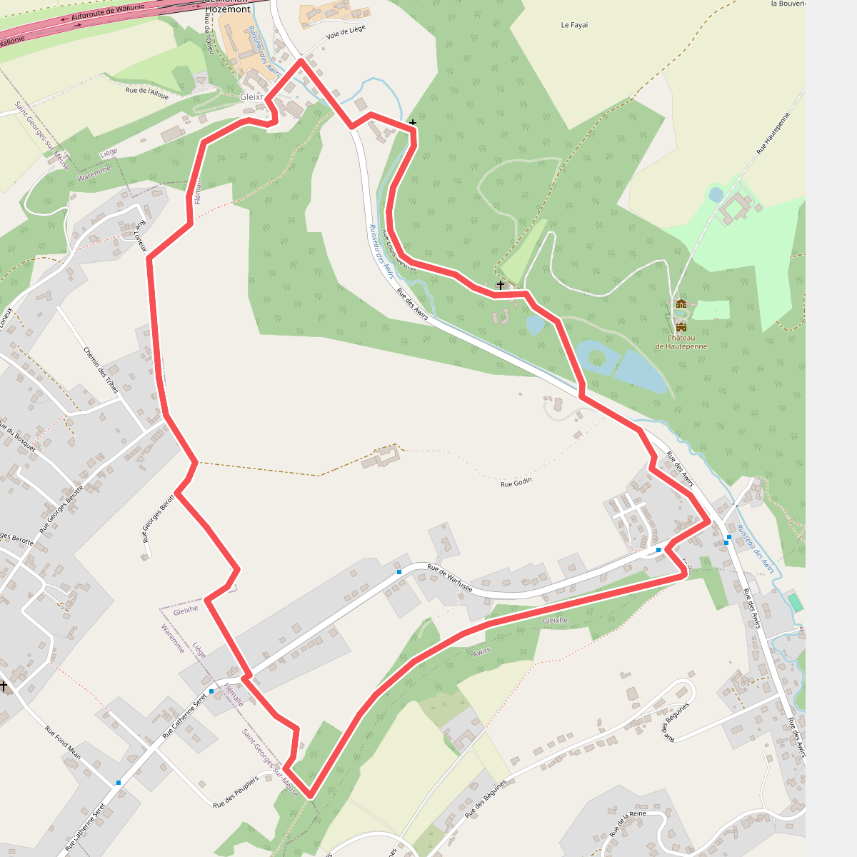 1. La vallée du ruisseau des Awirs, la vallée du Brouçou, Gleixhe et l'Alloue