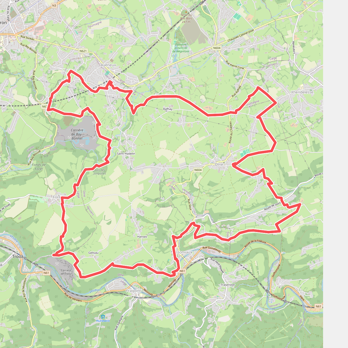 Olne : Le Tour