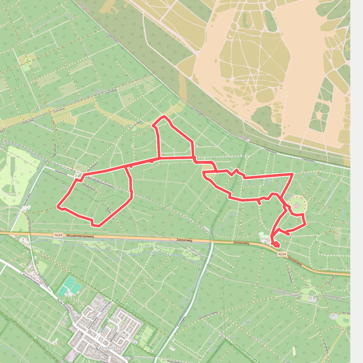 Den Treek vanaf Austerlitz