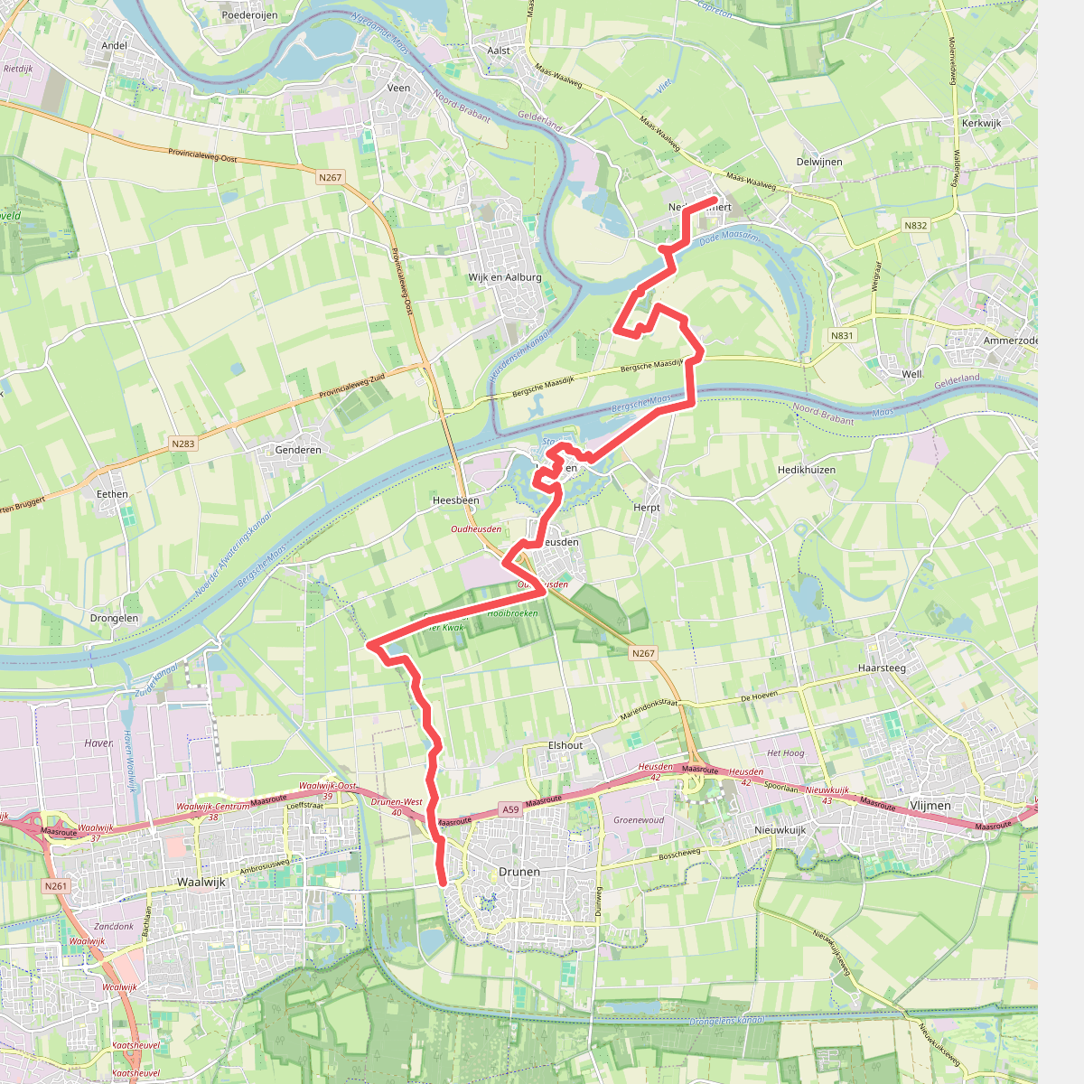 Nederhemert-Noord - Drunen · Pelgrimspad etappe 10