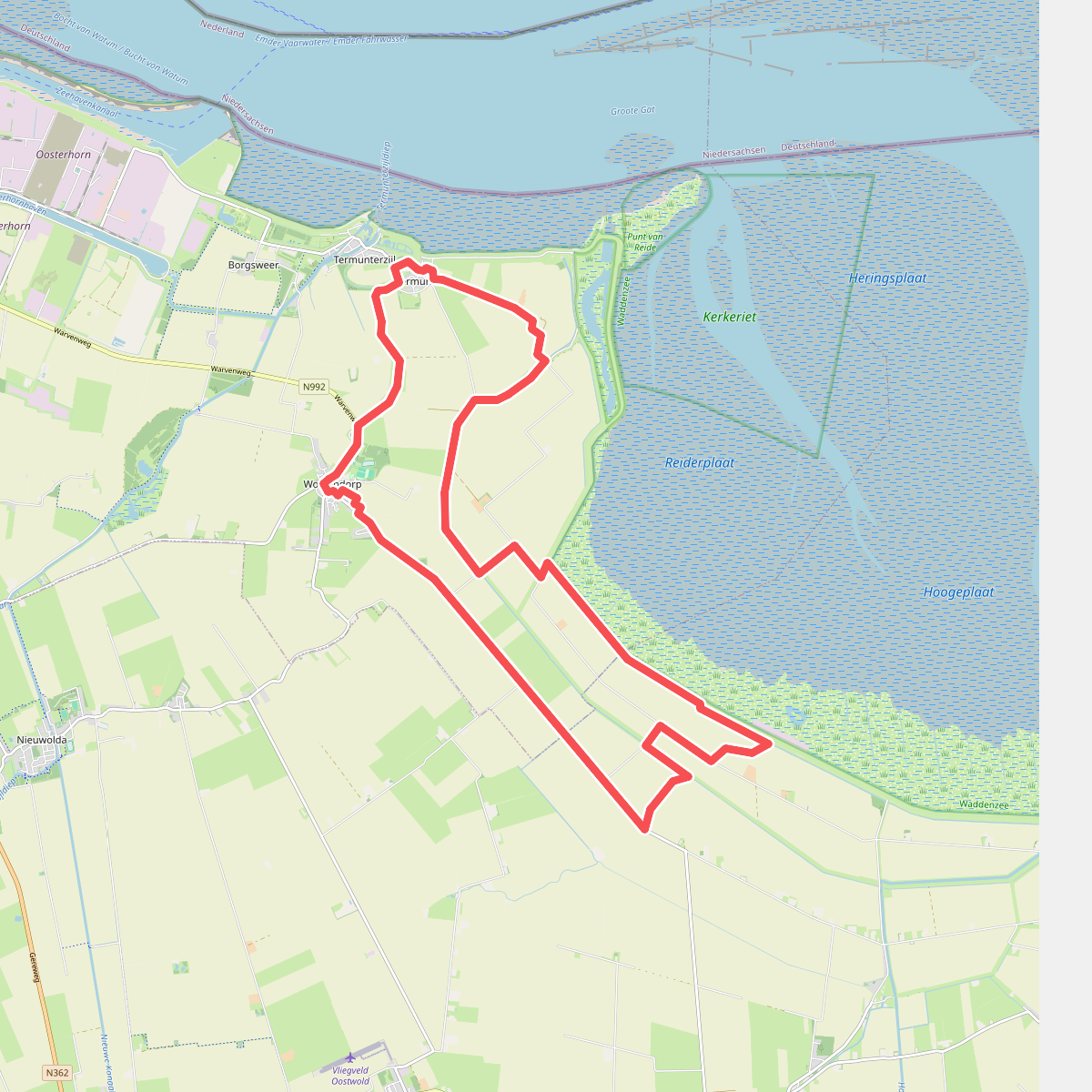 Natuurrijke slaperdijken, wandelroute Oldambt
