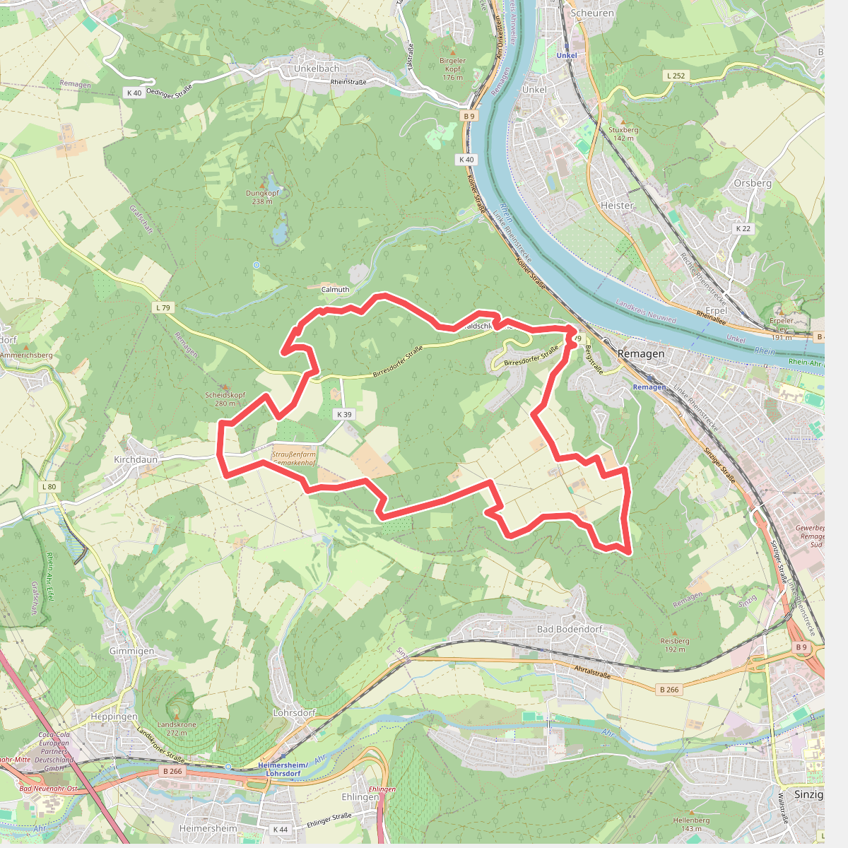 Apollinaris-Schleife (Rheinburgenweg Rundtour)
