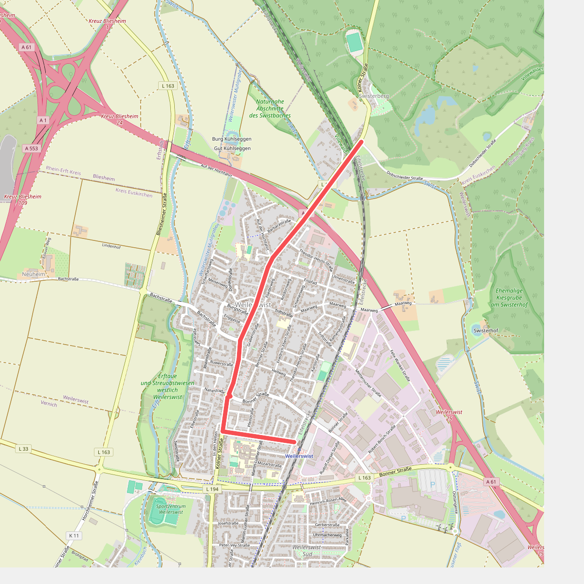 Zuweg Zwischen Ville und Eifel