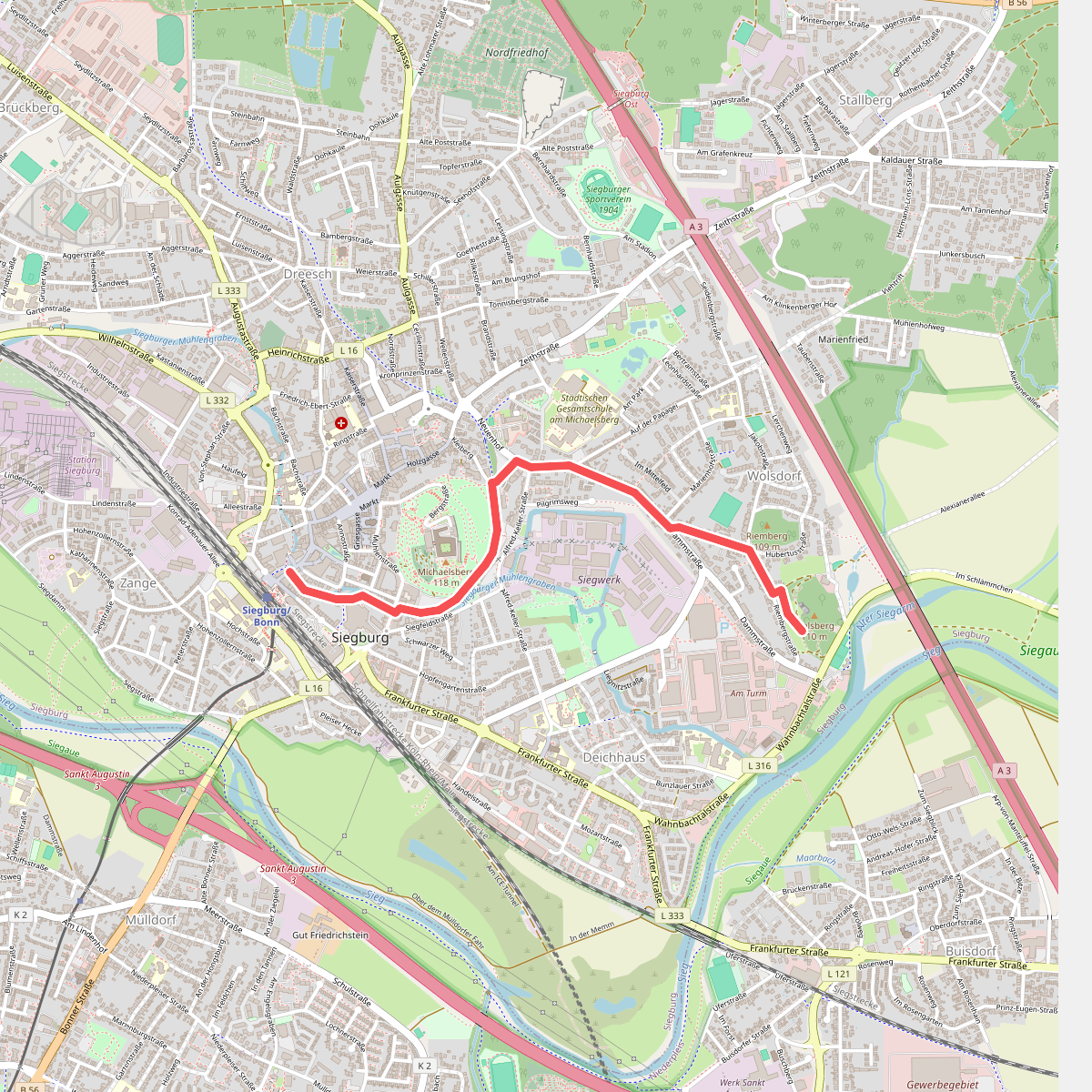 Natursteig Sieg Zuweg Siegburg