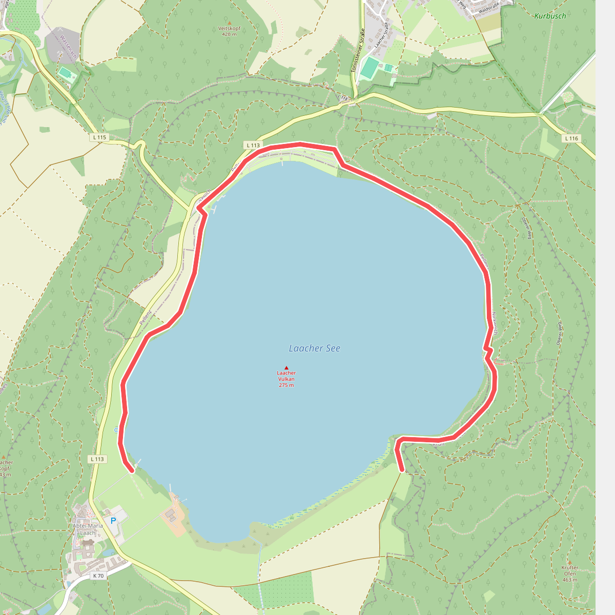 Route L Rund um den Laacher See