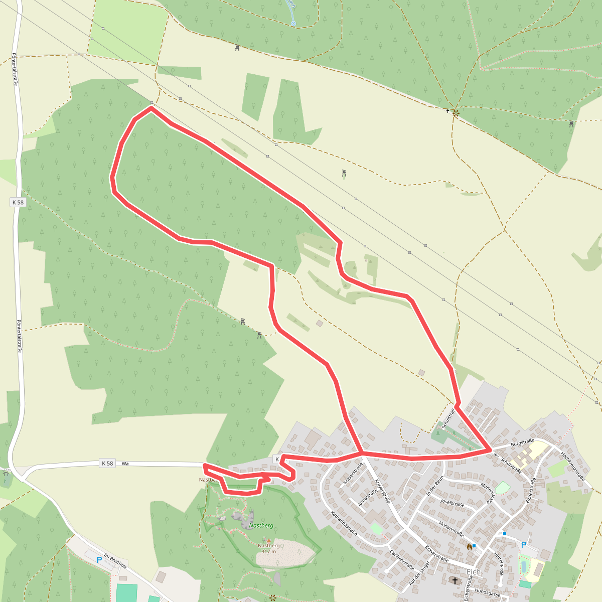 Rundwanderweg Andernach-Eich Variante grün