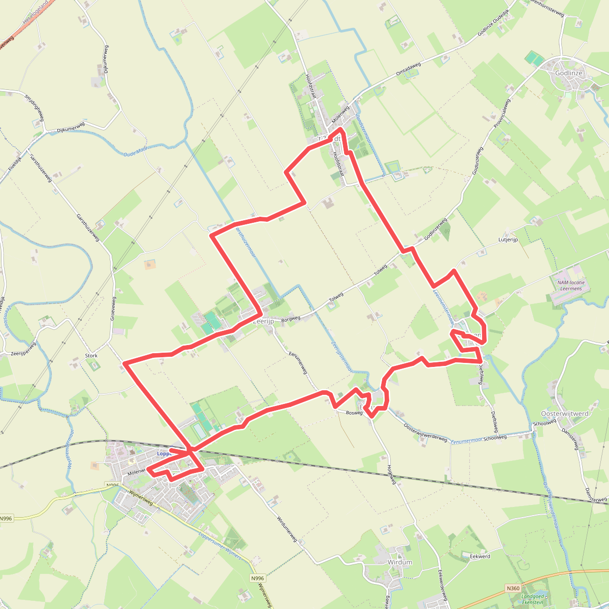 Spoorwandelen Loppersum