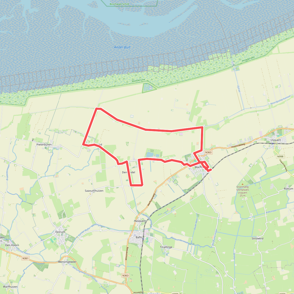 Spoorwandelen Warffum
