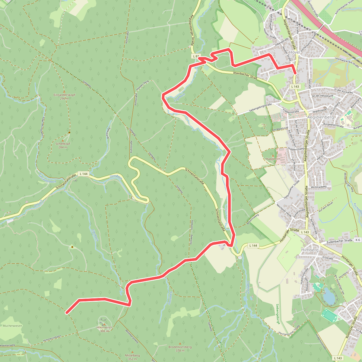 Rheinsteig-Zuweg Hövel/Aegidienberg