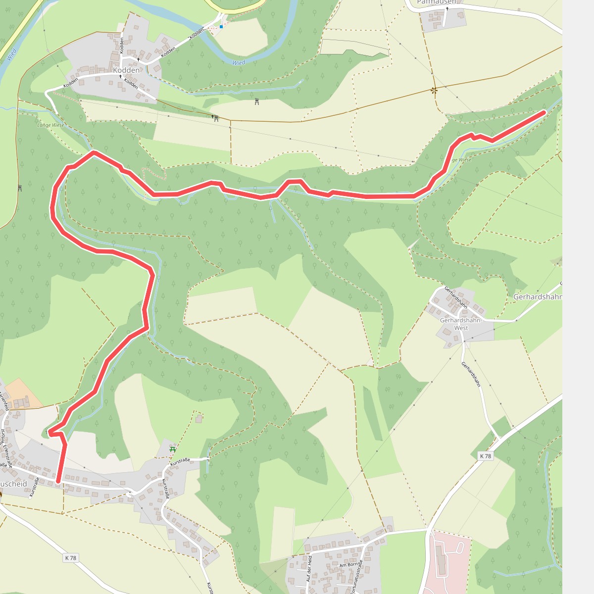 Route Strauscheid 1b Nordic Walking Neustadt (Wied)