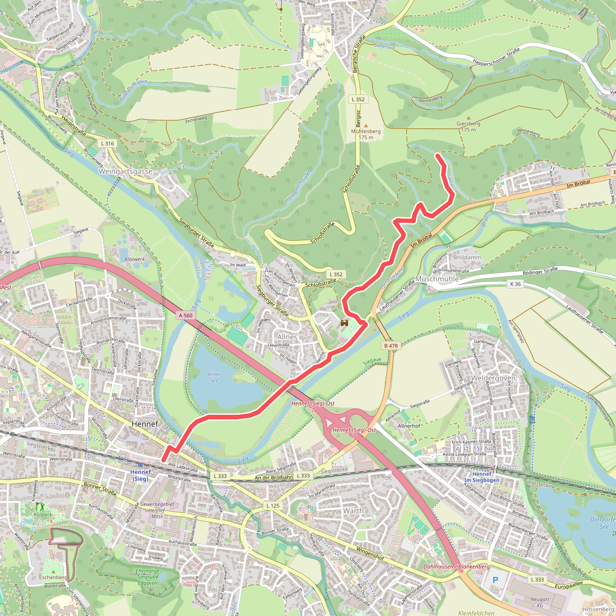 Bergischer Weg Zuweg Hennef