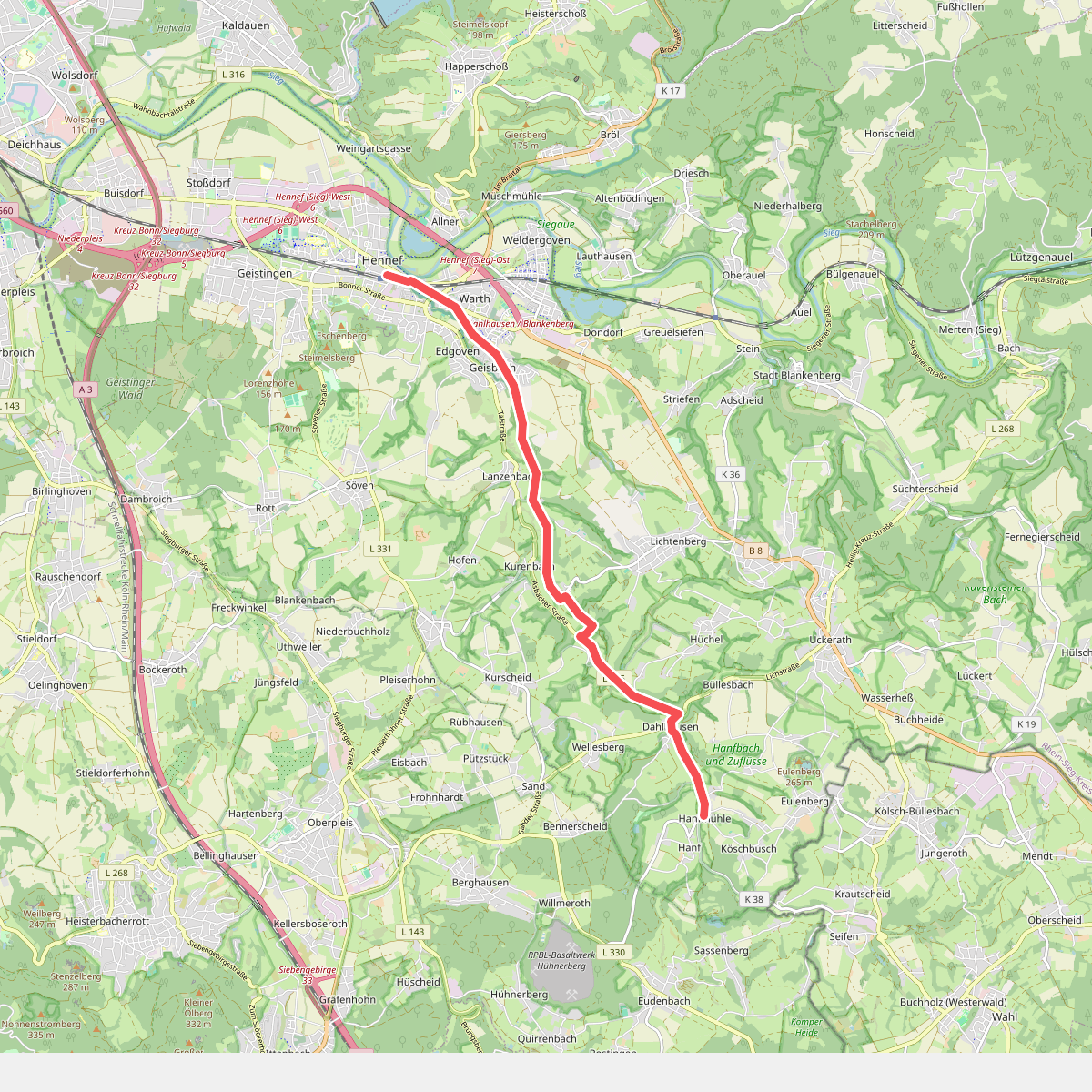 Entlang der alten Bahnlinie - Durchs Hanftal