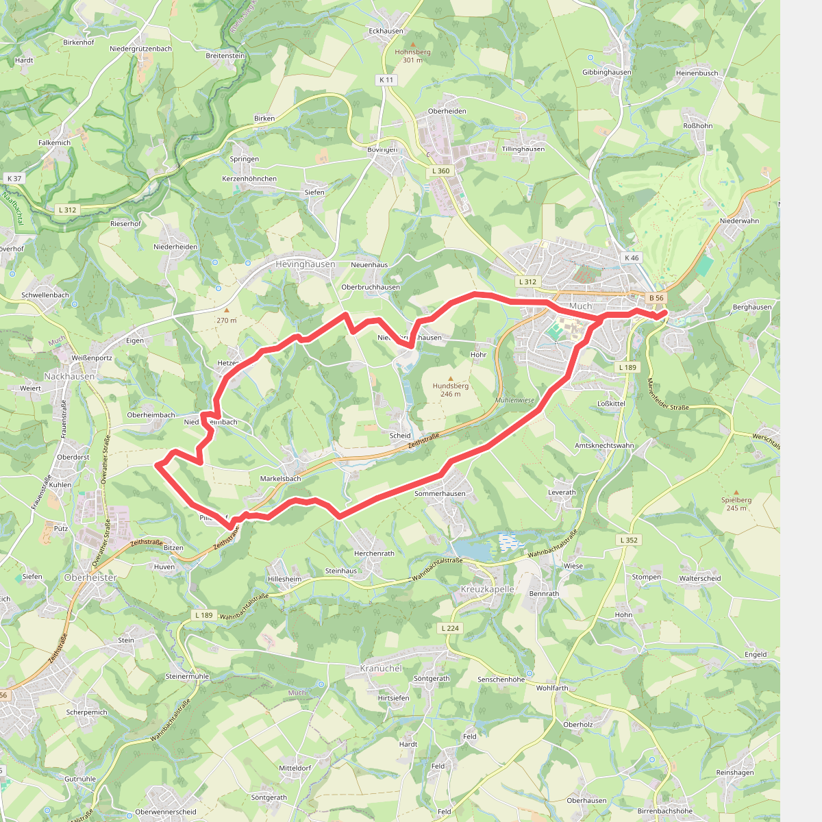 Much Rundweg T "auf dem Kopf"