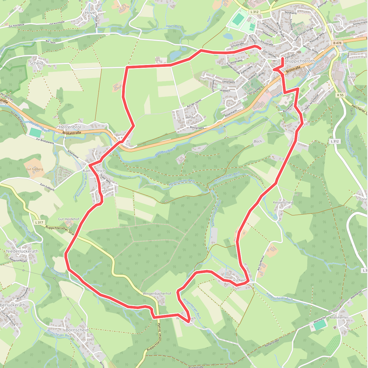 Ruppichteroth Rundweg ⟂ Lot