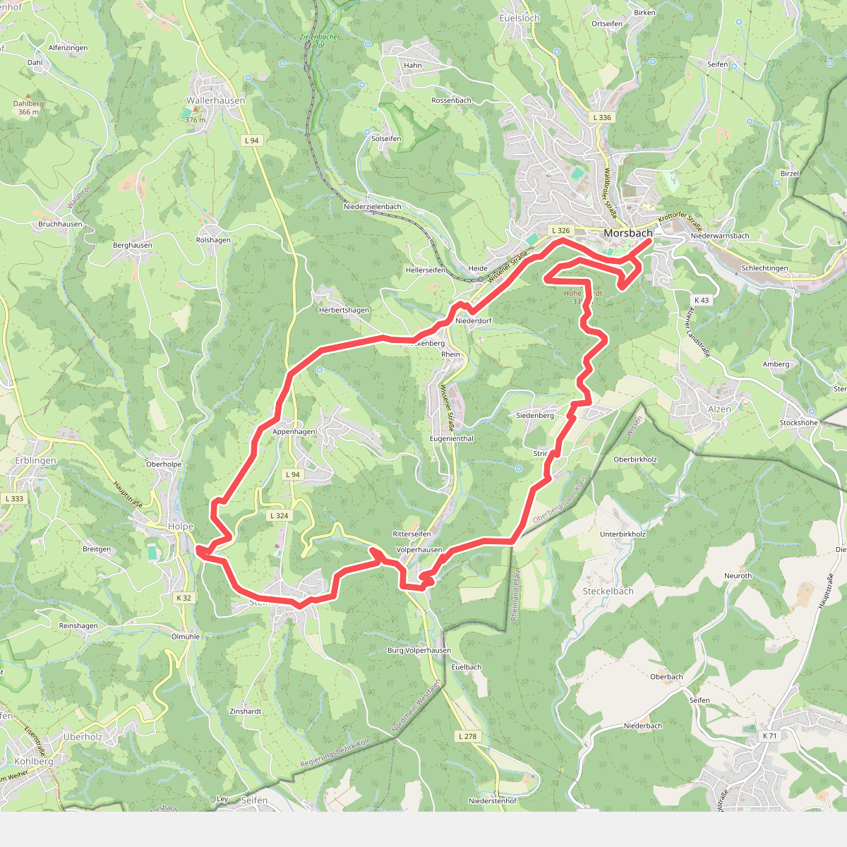 Morsbach Rundweg Balken