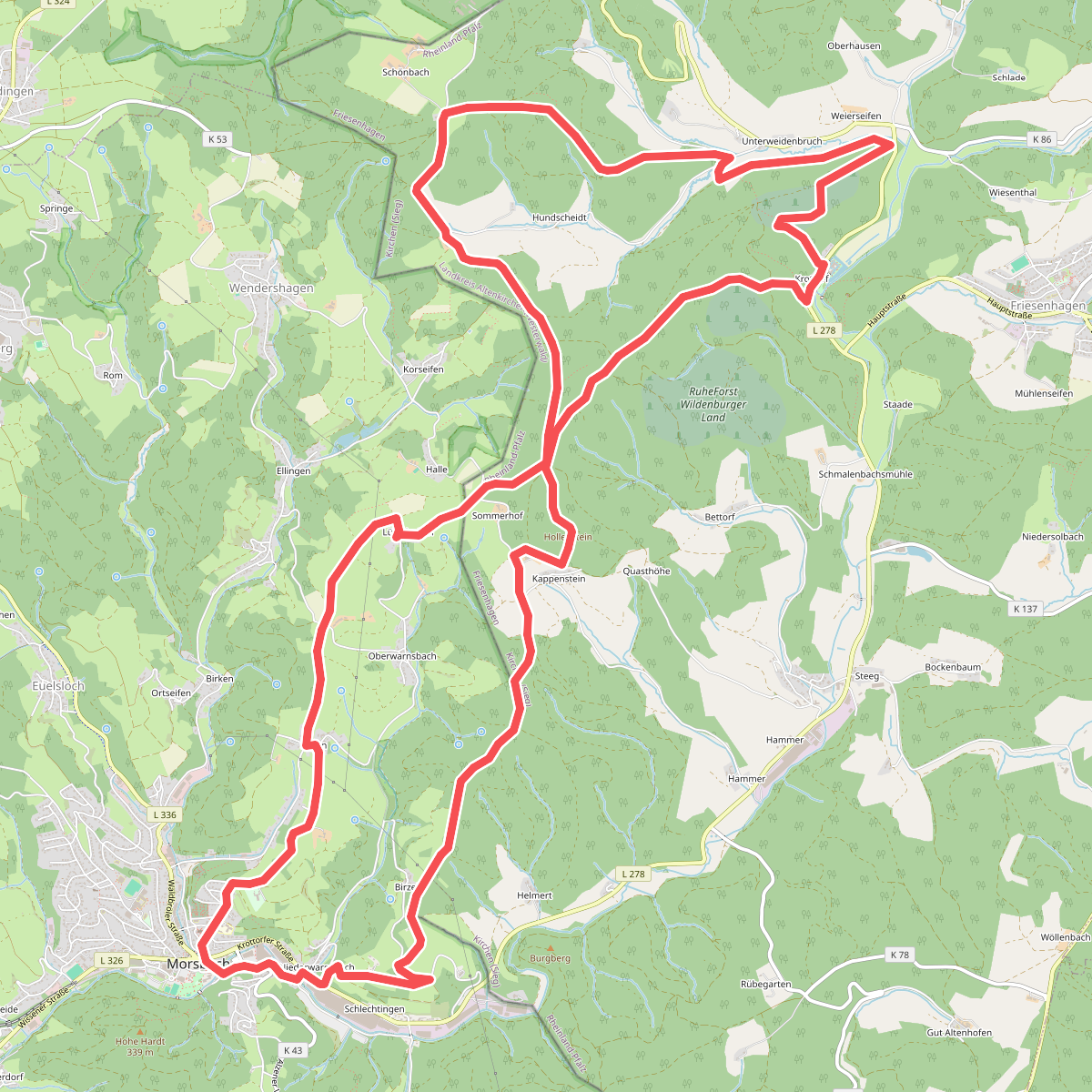 Morsbach Rundweg Dreieck