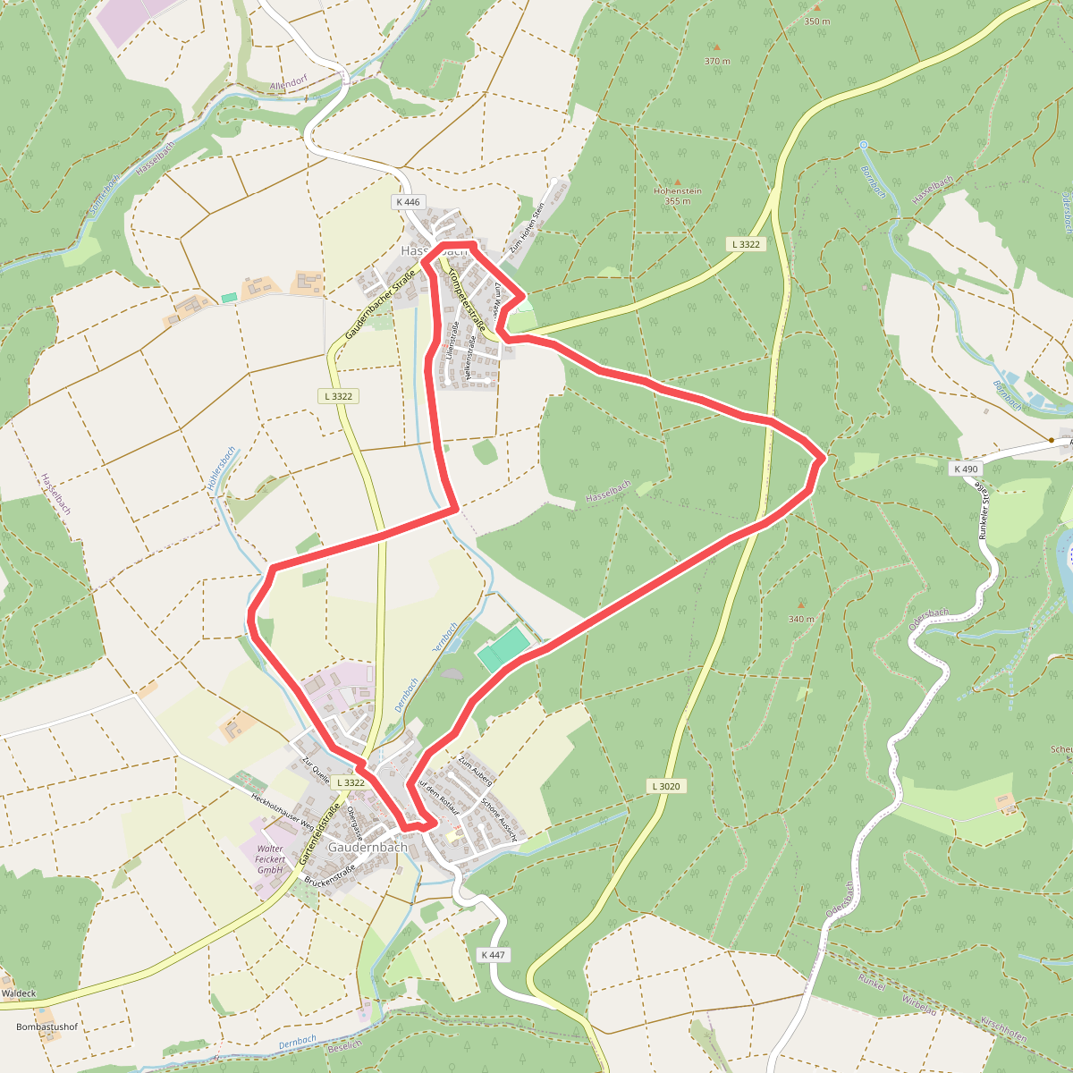 Gaudernbach - Hasselbach - Spießwald