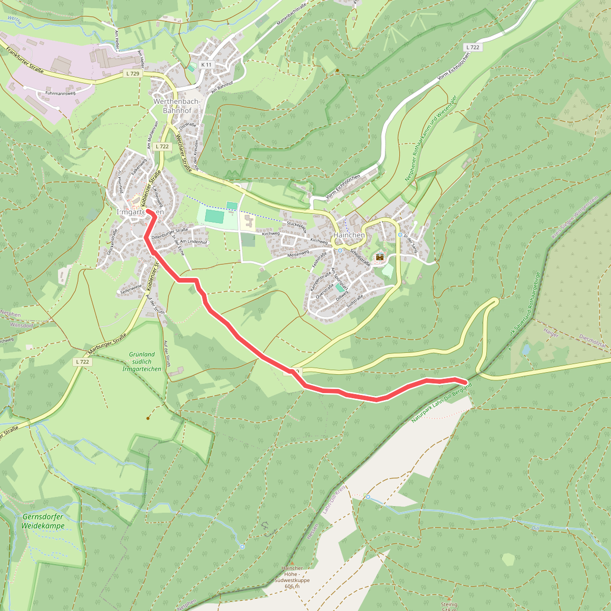 nördlicher Rothaarsteig-Zuweg Irmgarteichen