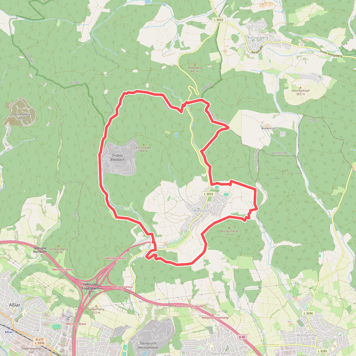Grenzweg Gemarkung Blasbach