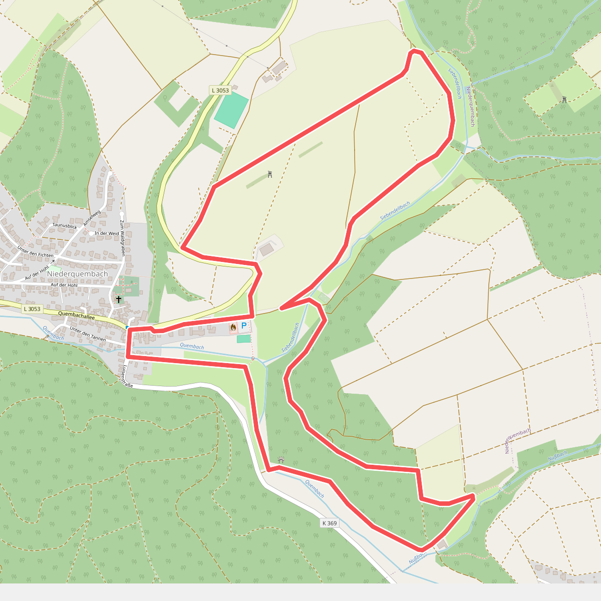 Wanderwege Niederquembach - Hase