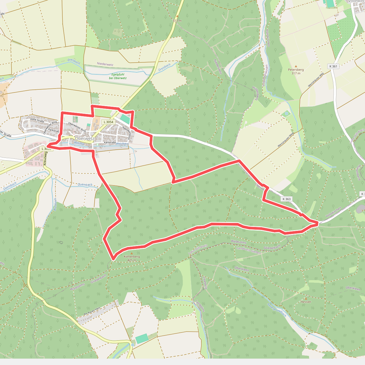 Wanderwege Oberwetz - Eichenblatt