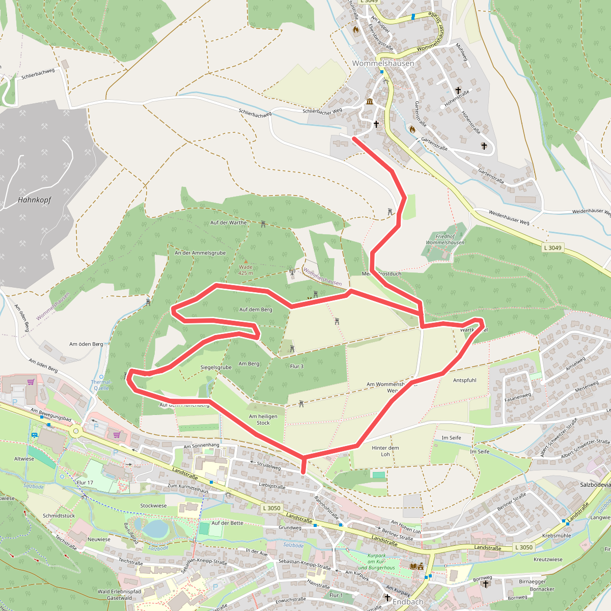 Spazierrundweg Auf die Wade