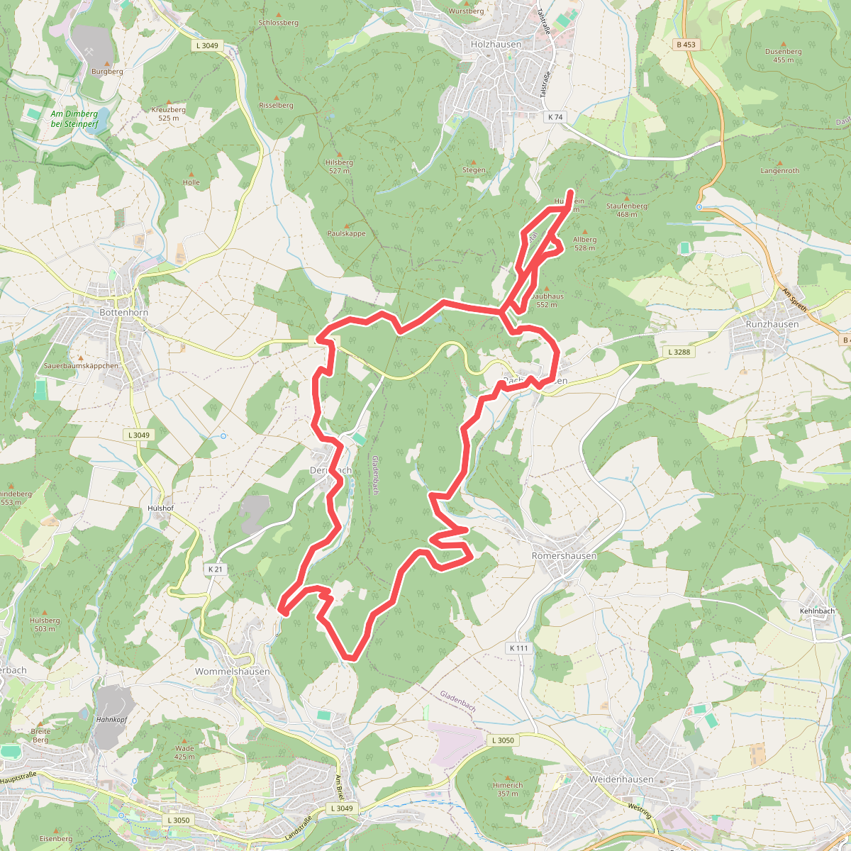 Wanderweg E13 / Hünsteinweg