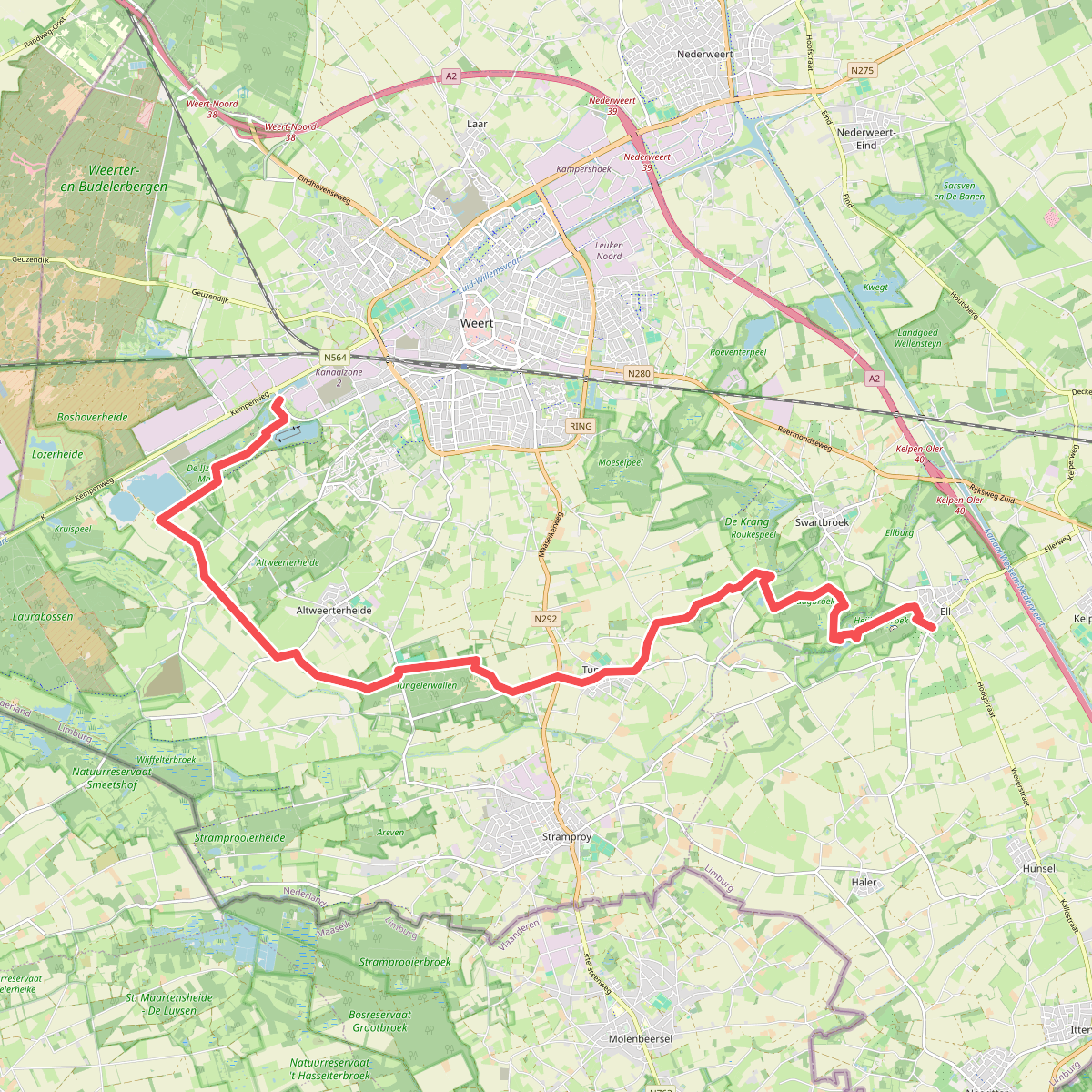 Weert - Ell · Pelgrimspad etappe 19