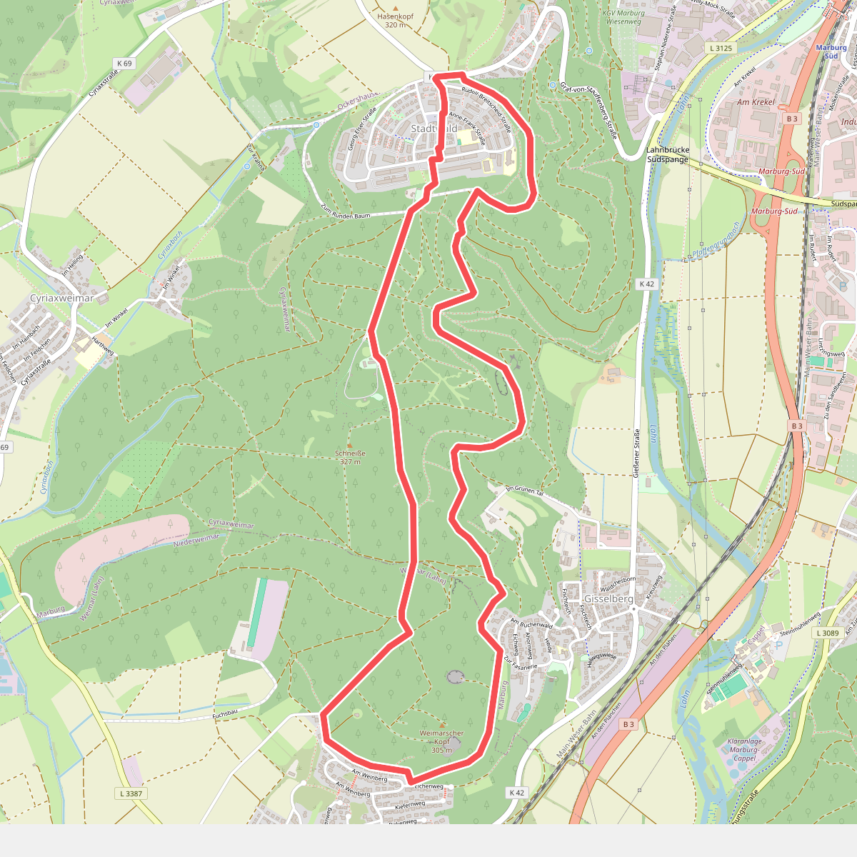 [D3] Rundwanderweg Stadtwald Niederweimar