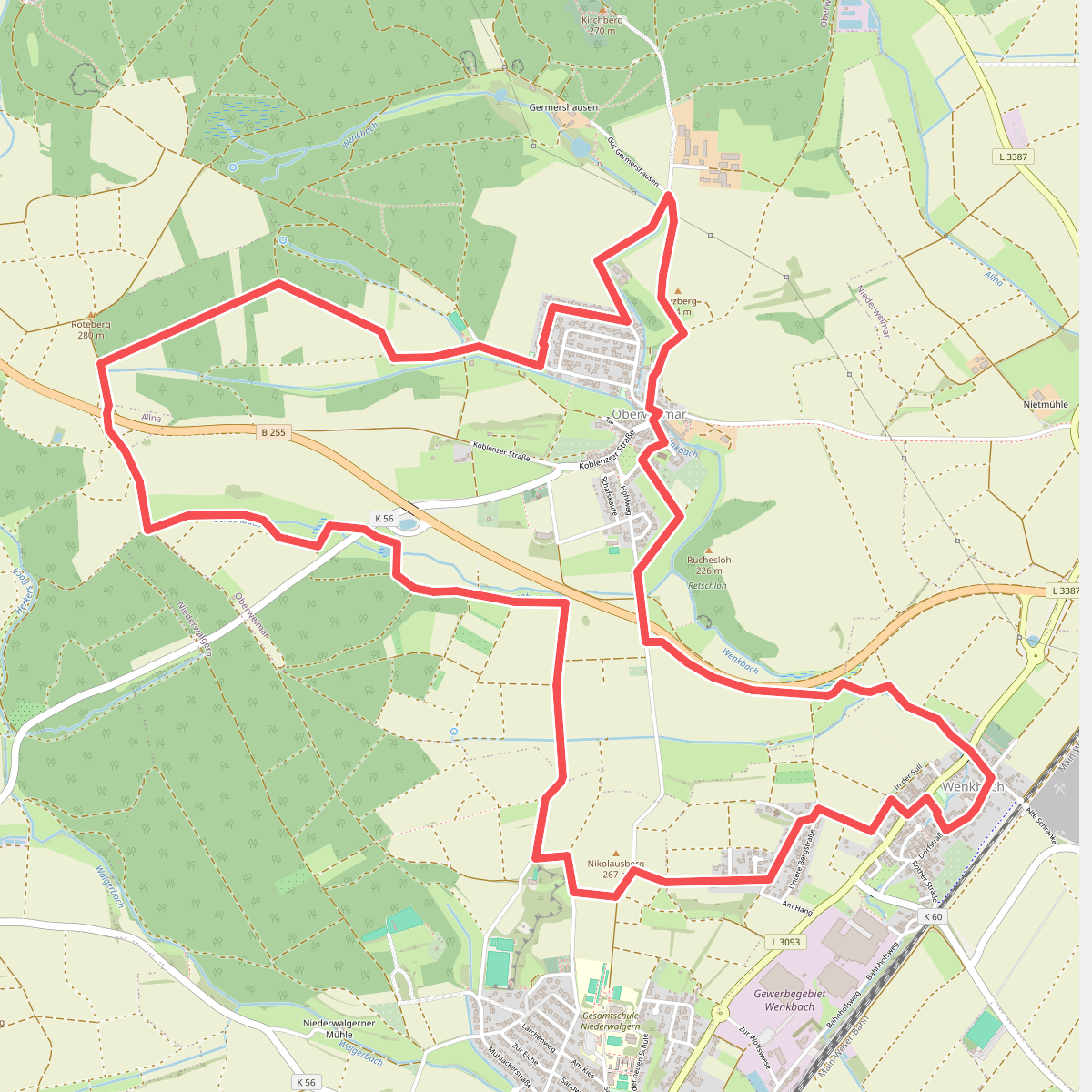 [W2] Ortsrundweg Oberweimar - Wenkbach - Oberweimar