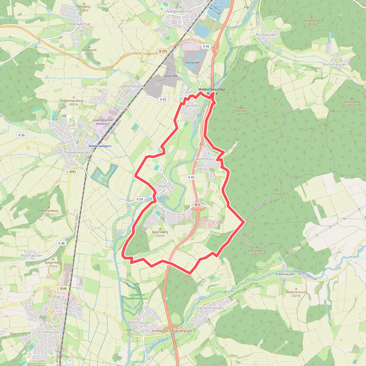 [W8-Alternative] Ortsrundweg Roth - Wolfshausen - Argenstein - Roth