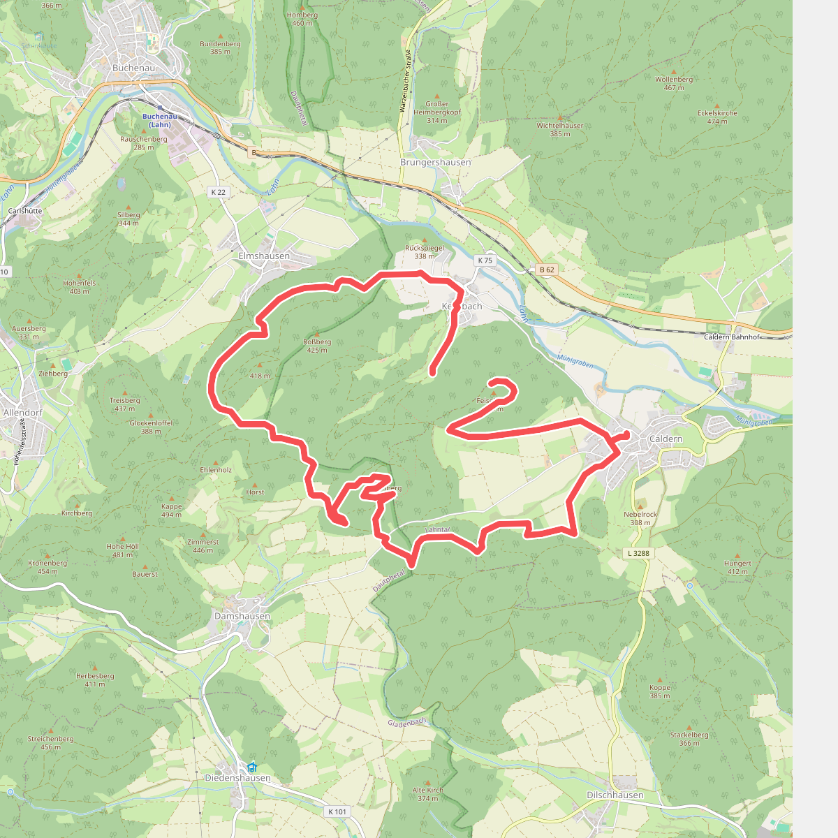 Rundwanderweg Caldern - Kernbach - Caldern