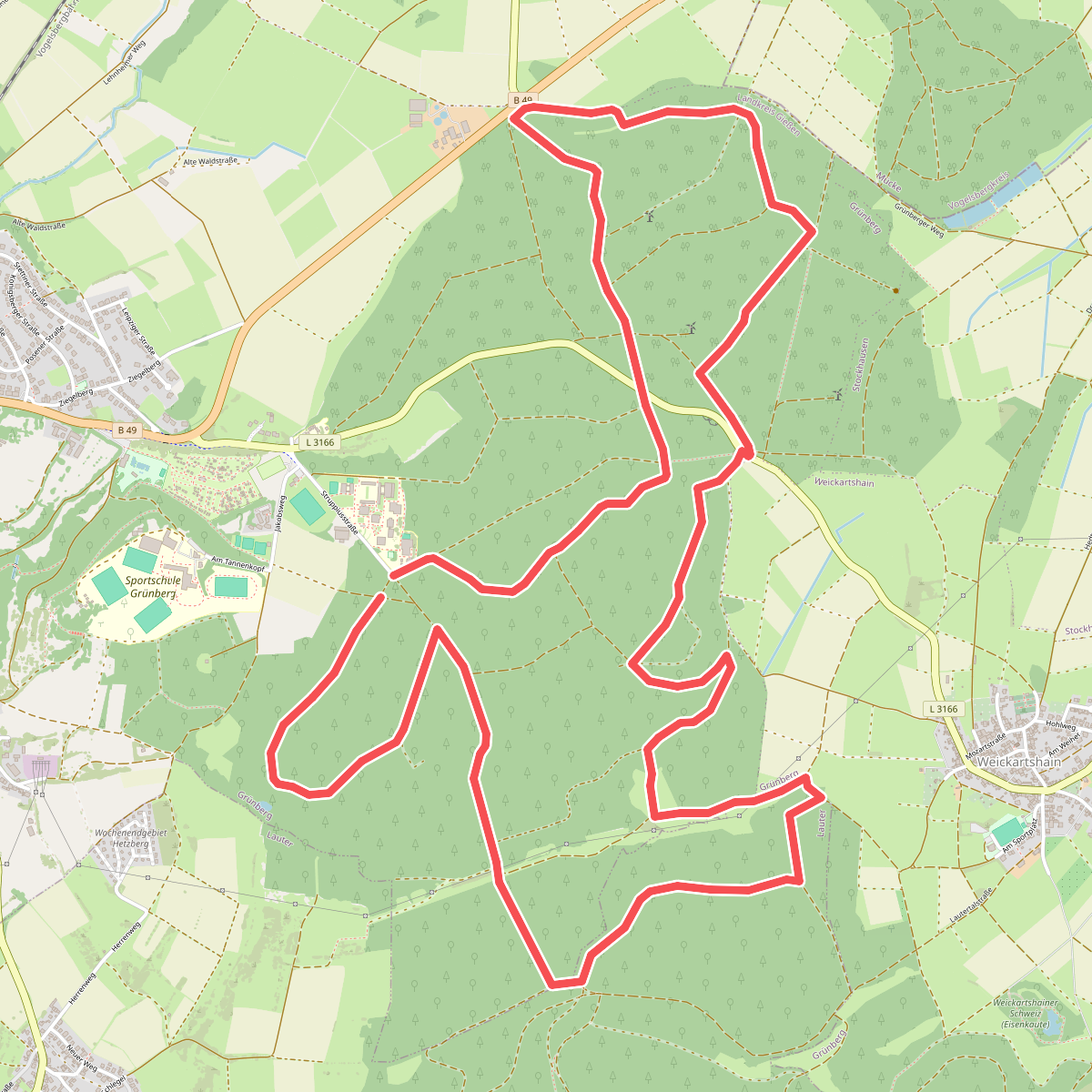 Grünberg - Nordic 4 Stadtwald-Route