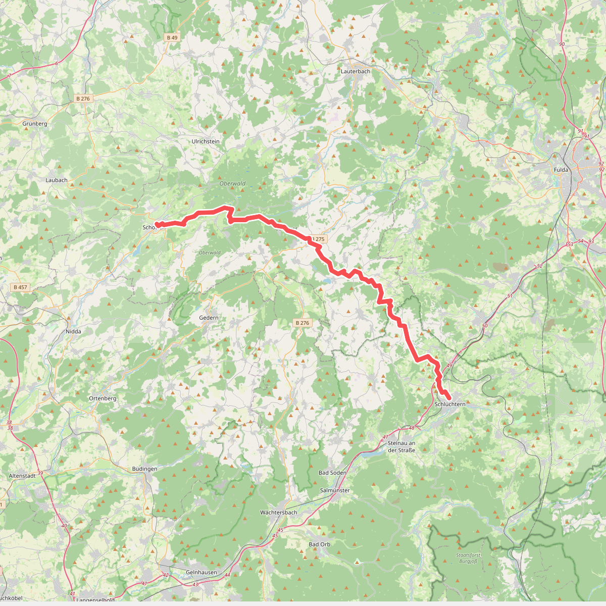 Vogelsberg - Spessart - Weg