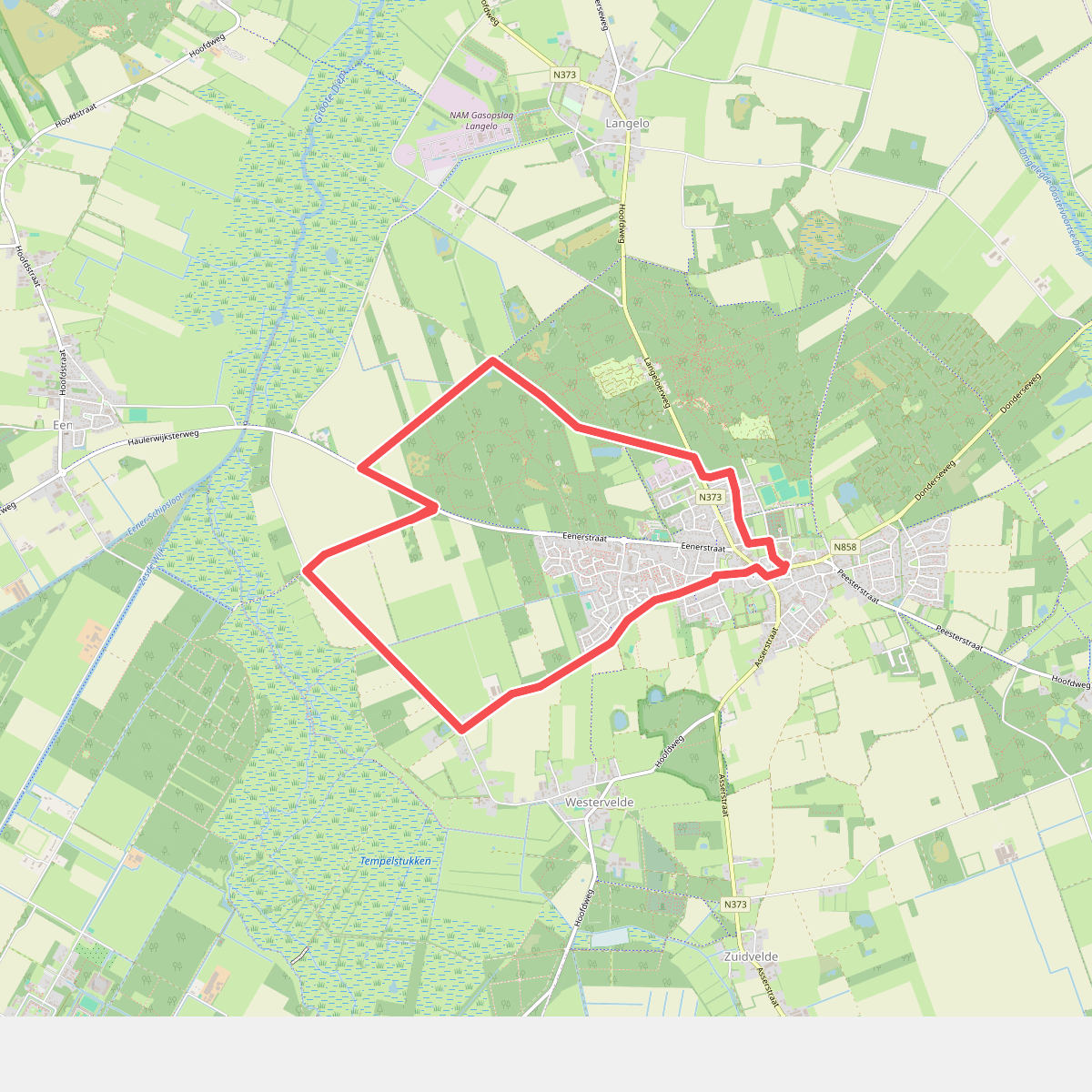 Groene paaltjesroute Norg | richting Een