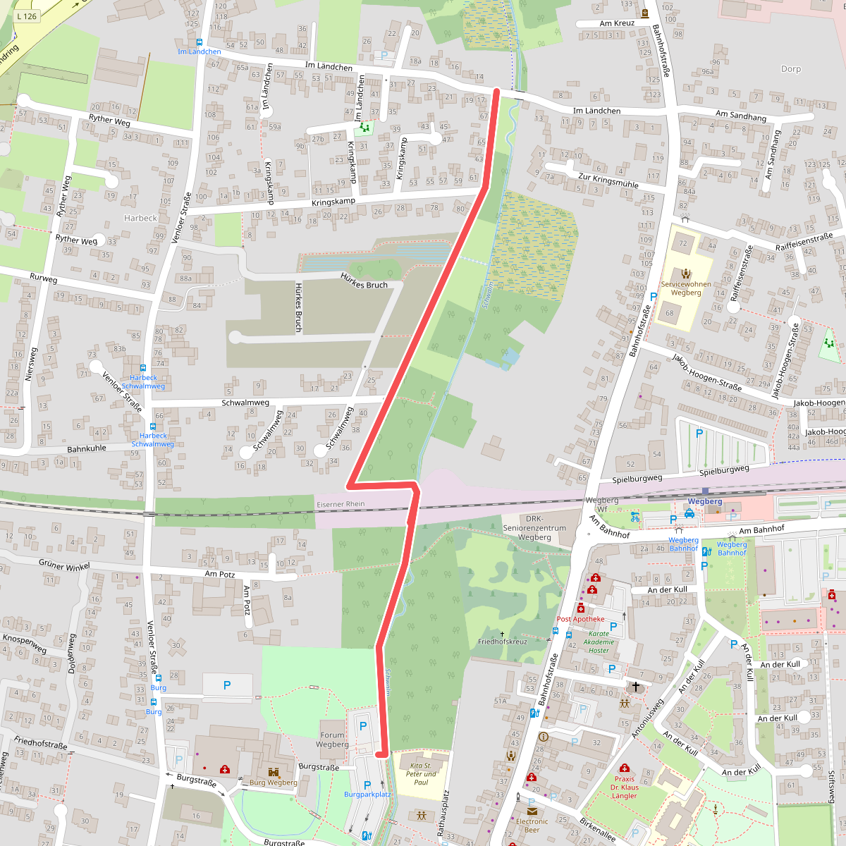Nordic Walking Park Wegberg Route Gelb