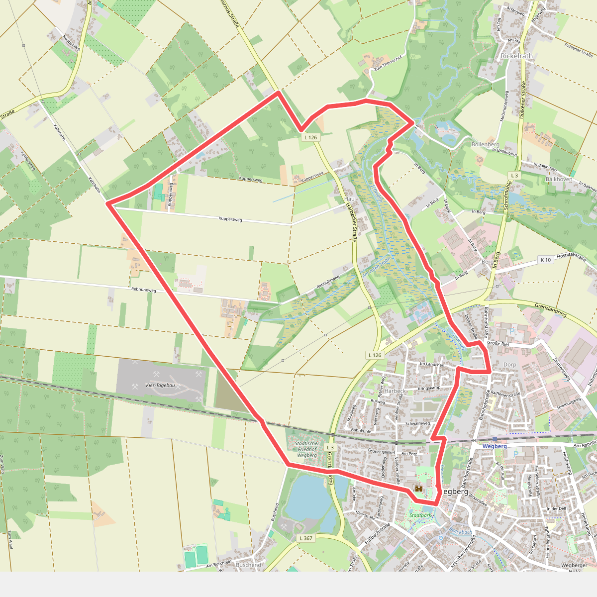 Nordic Walking Park Wegberg Route Lila