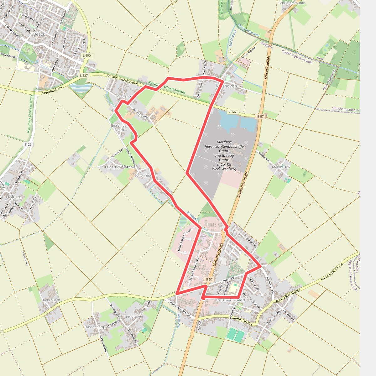 Nordic Walking Park Wegberg Route Rosa