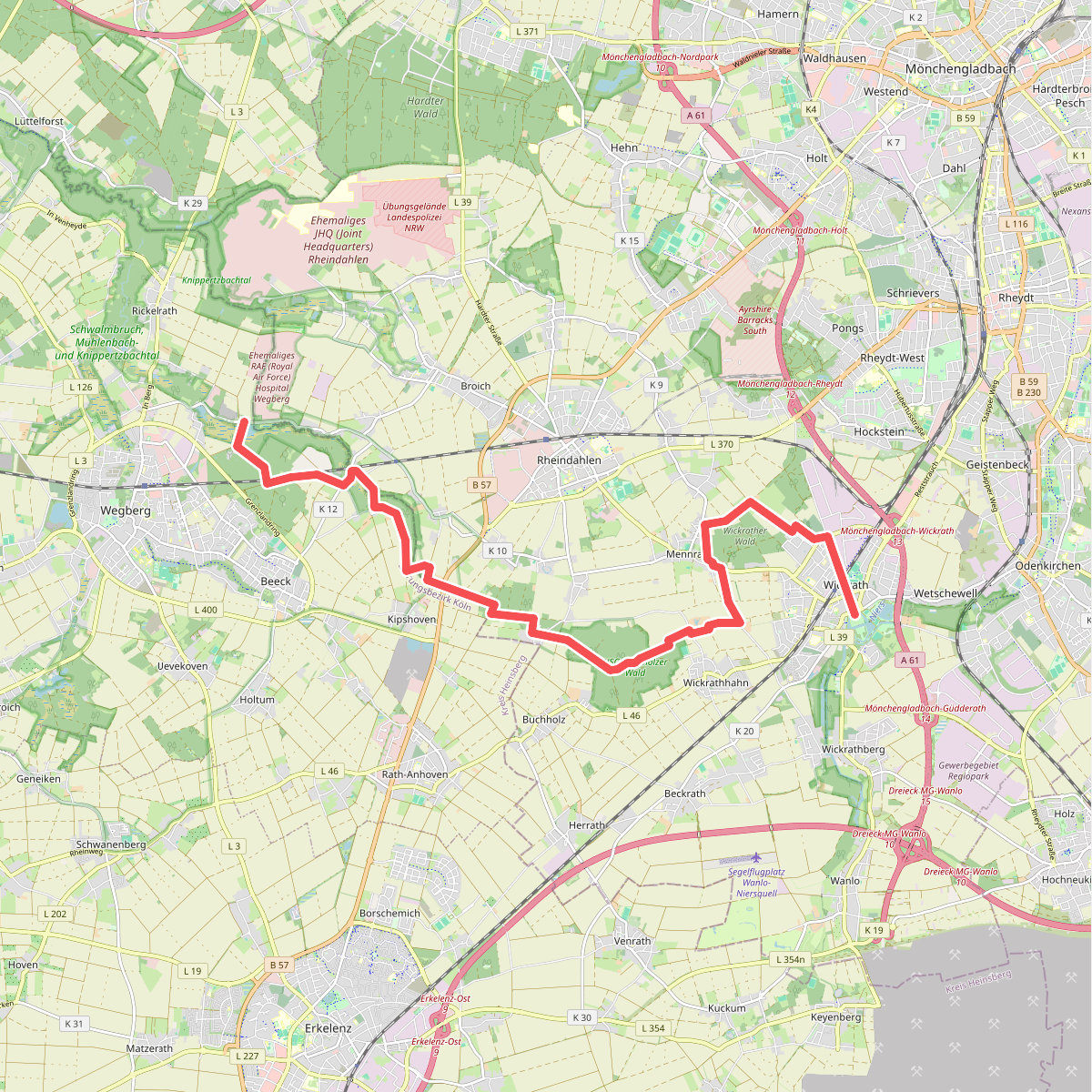 U-Weg Wickrath - Holtmühle.