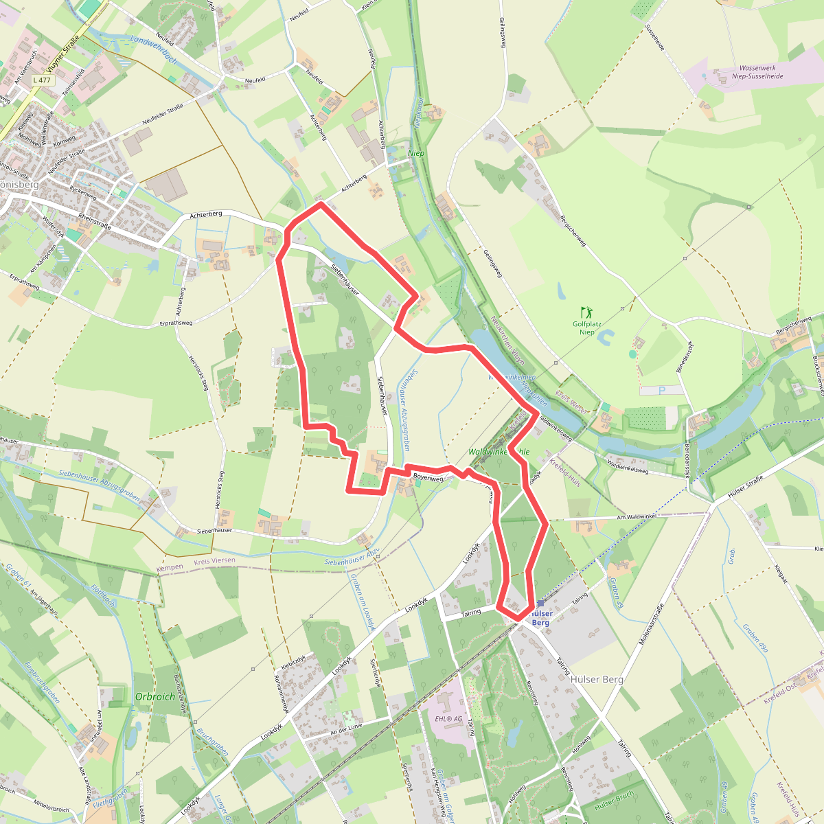 Hülser Berg Rundweg A4
