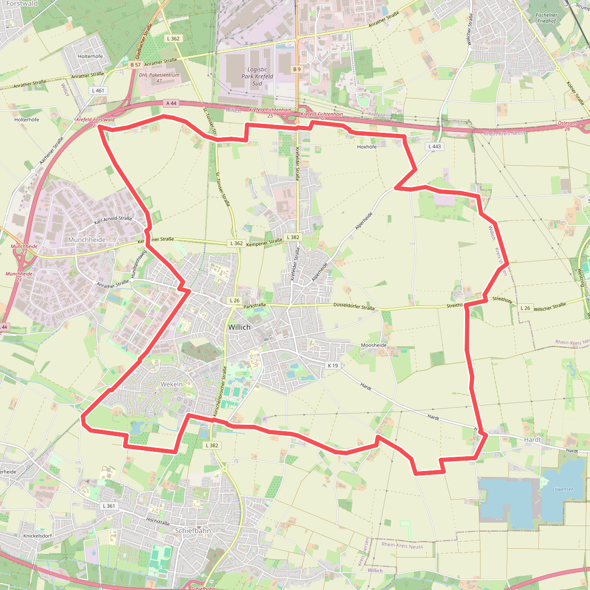 Willich Rundweg Kreis