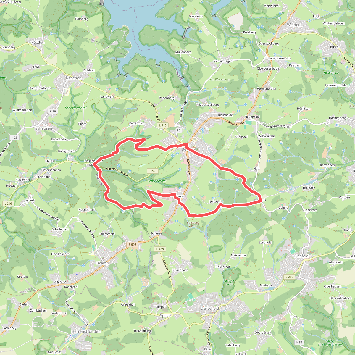 Wanderparkplatz Bechener Esel Rundweg E1