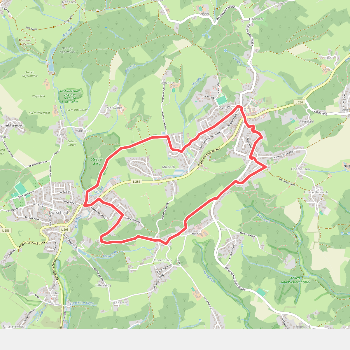 Wanderparkplatz Biesfeld Rundweg A1