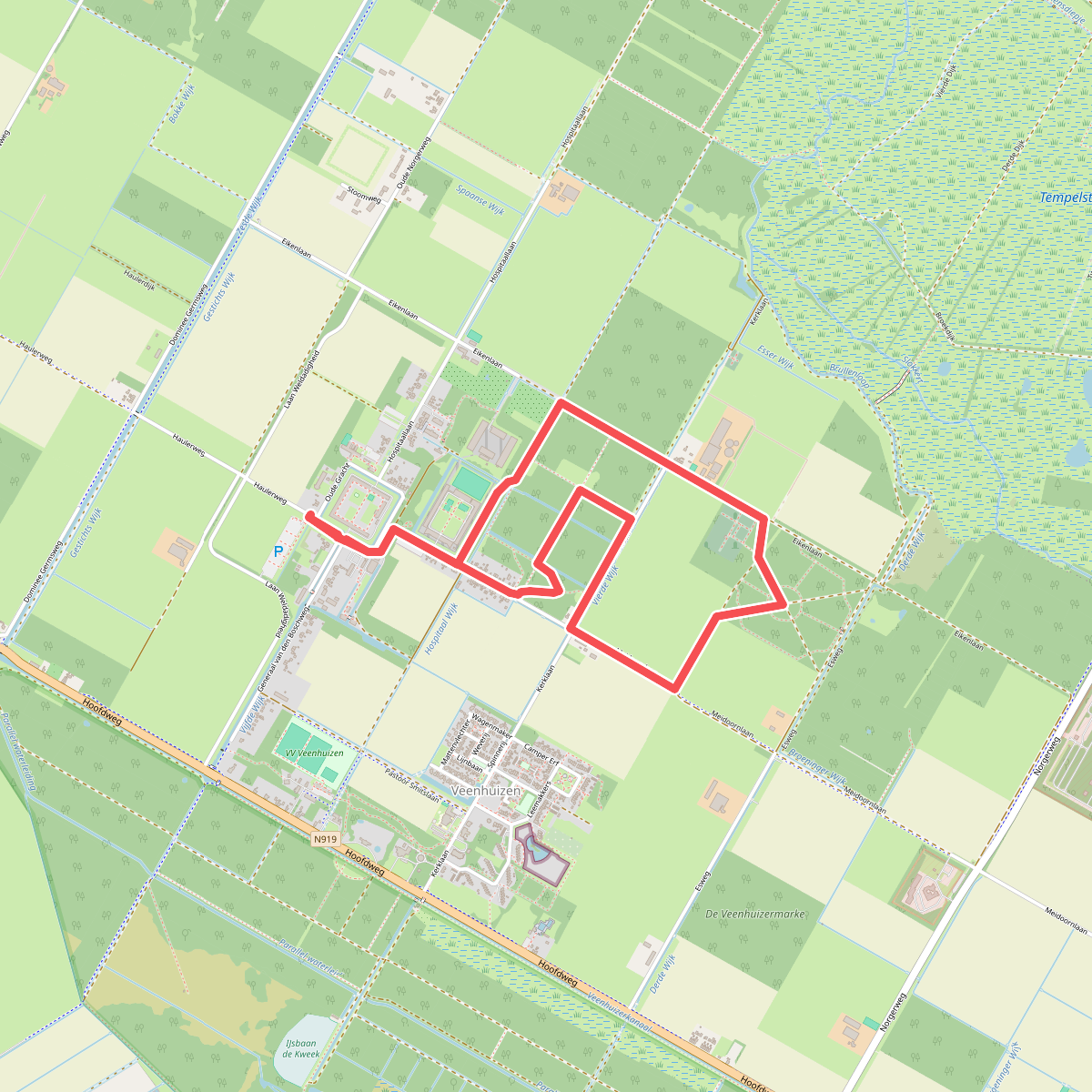 Gele route - Sterrebosroute Veenhuizen
