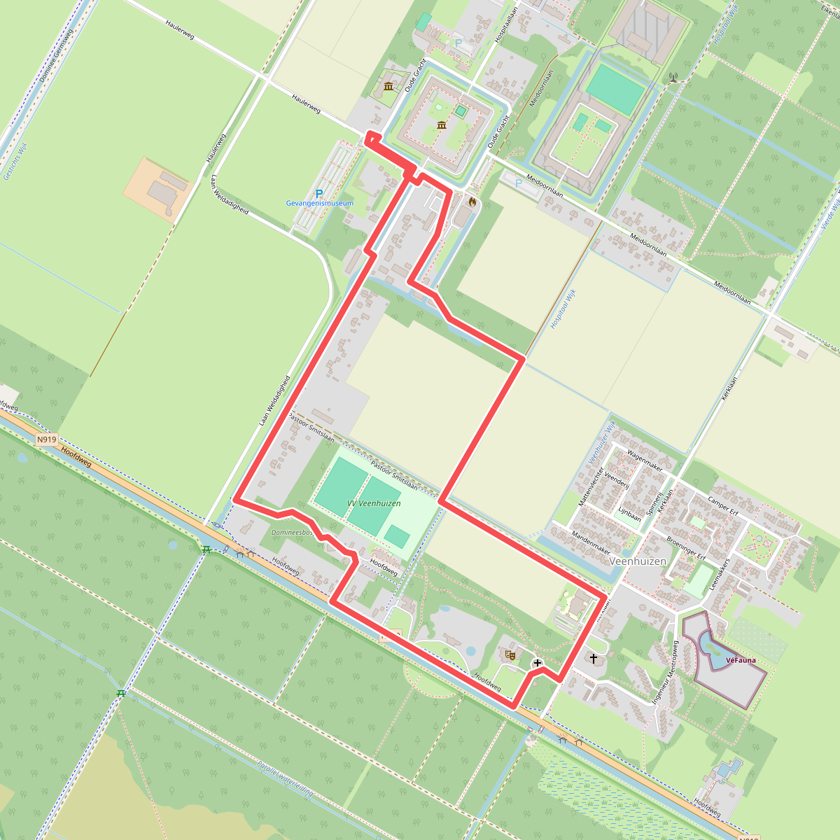 Rode route - Ambachtsroute Veenhuizen
