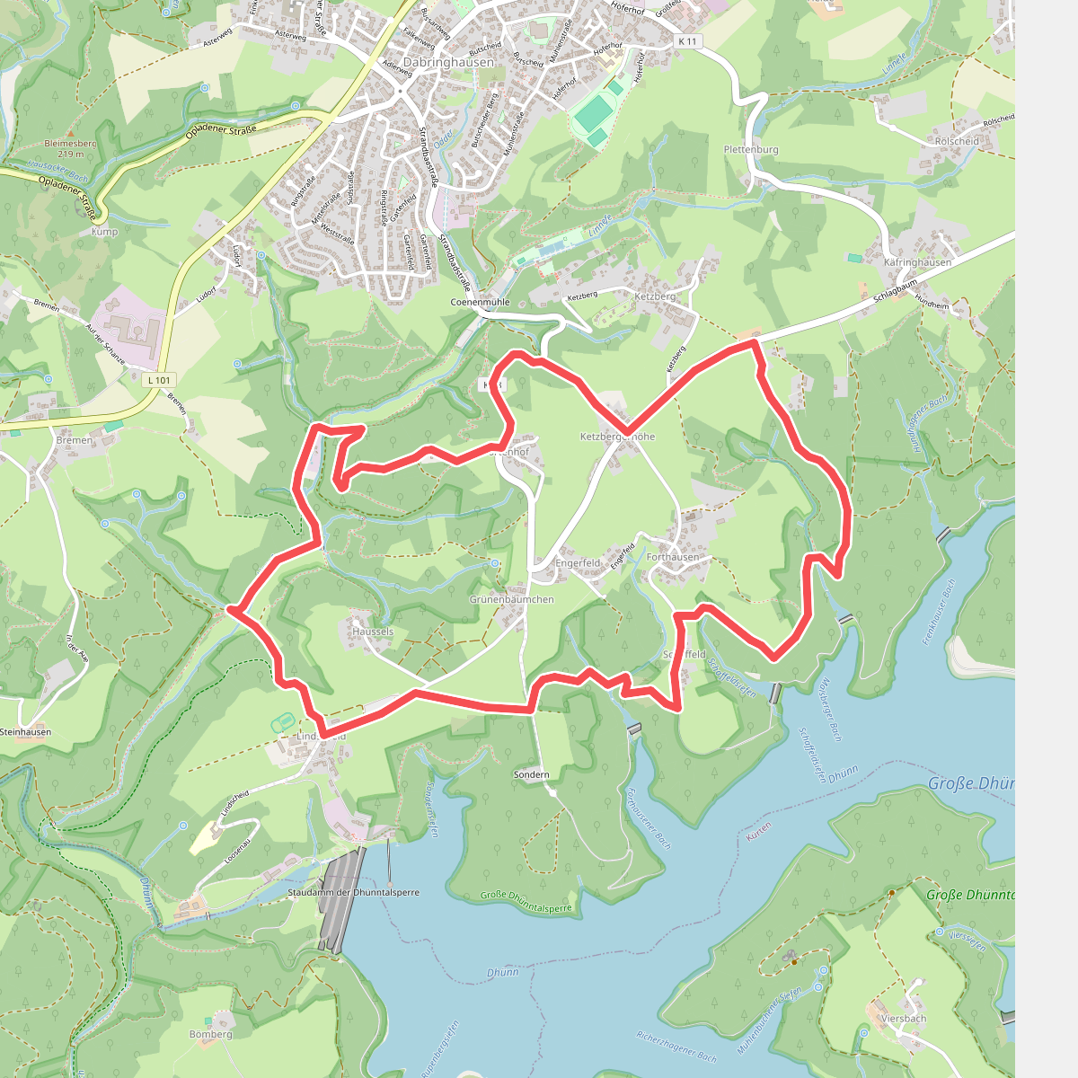 D1 - Siefen, Wälder und Höhen