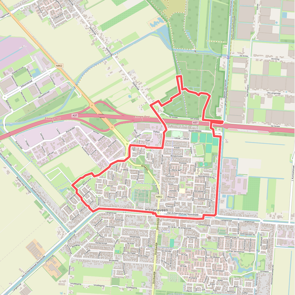 Hubroute Klazienaveen (7KM)