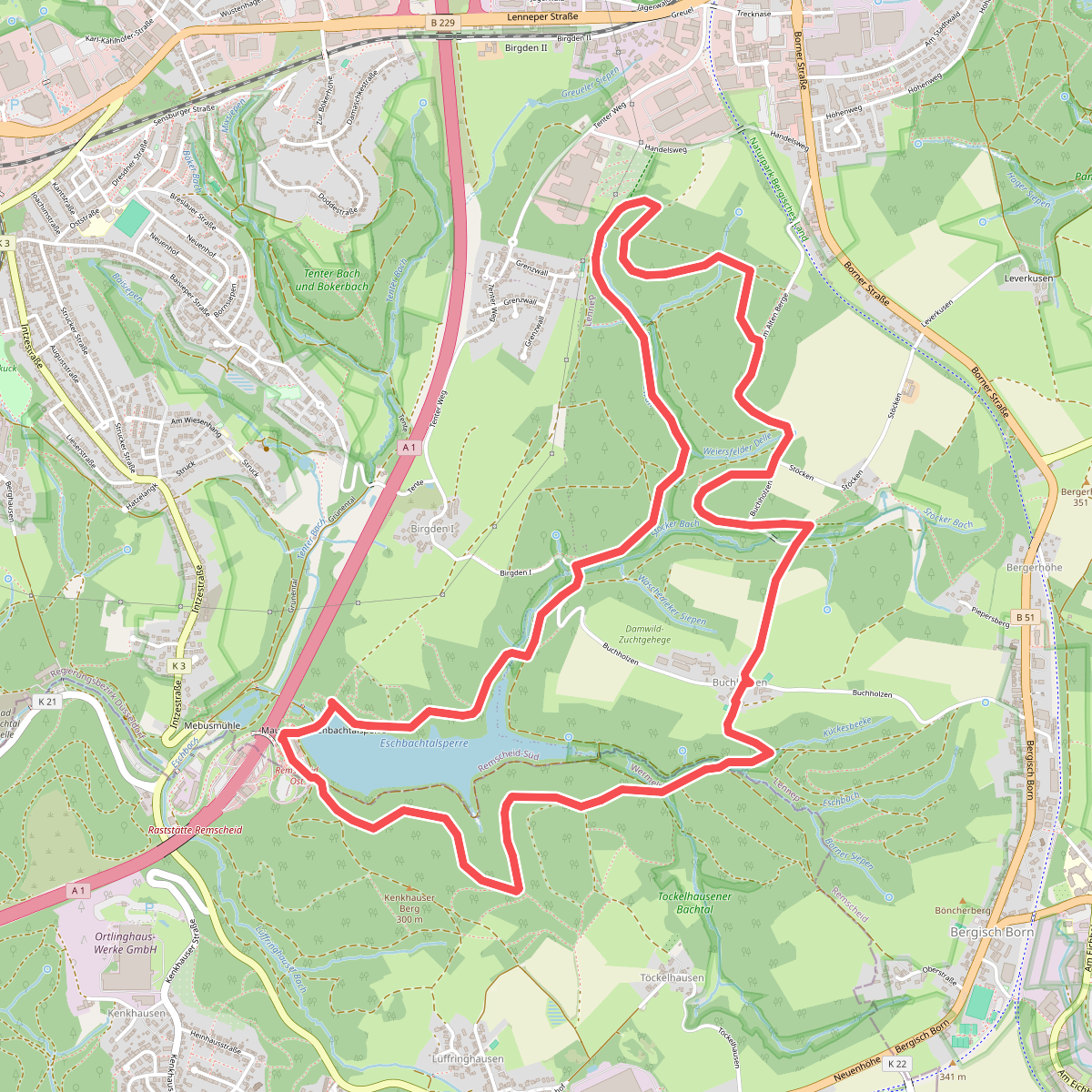 Eschbach-Talsperre Rundweg A2
